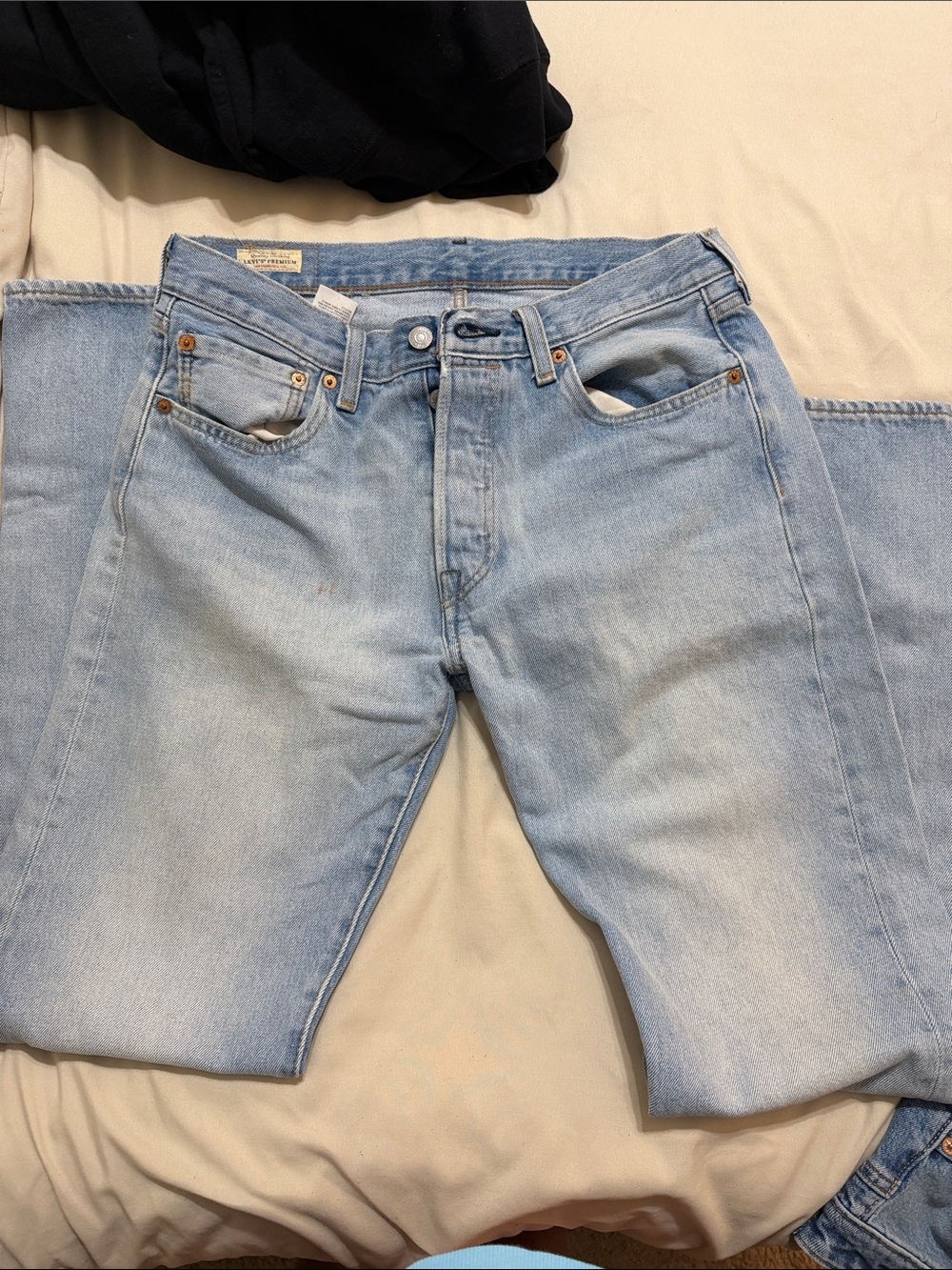 Levi's Light Blue Straight-Leg Men's Jeans 501 32/34